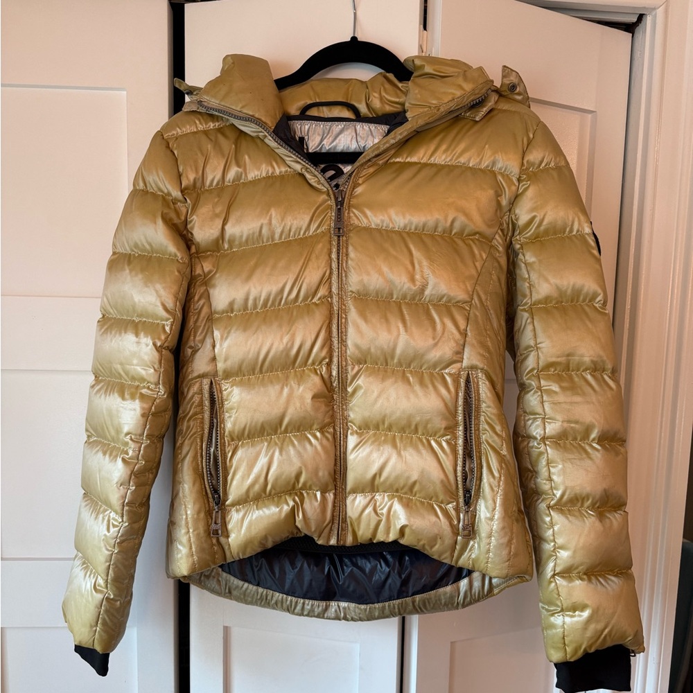 SKEA Champagne Gold Didi Down Fill Ski Jacket with Detachable Hood- Size 4